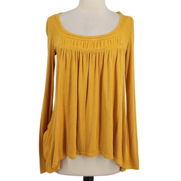 We The Free Free People Thermal Swing Top Mustard Yellow - Picture 1 of 5